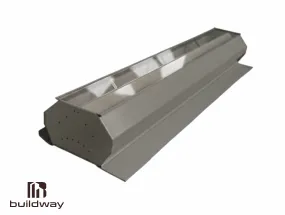 Industrial univalent roof ventilator designed for I-beam steel buildings, featuring a durable metal construction that promotes efficient airflow and natural ventilation within large structures.